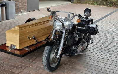 Inauguration de notre corbillard side-car